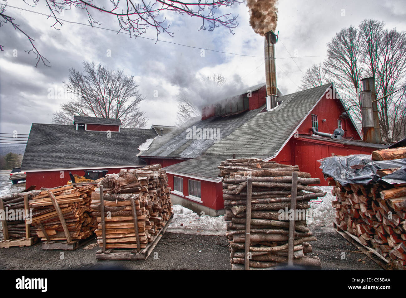 Goulds Sugar House in Shelburne Falls Stock Photo