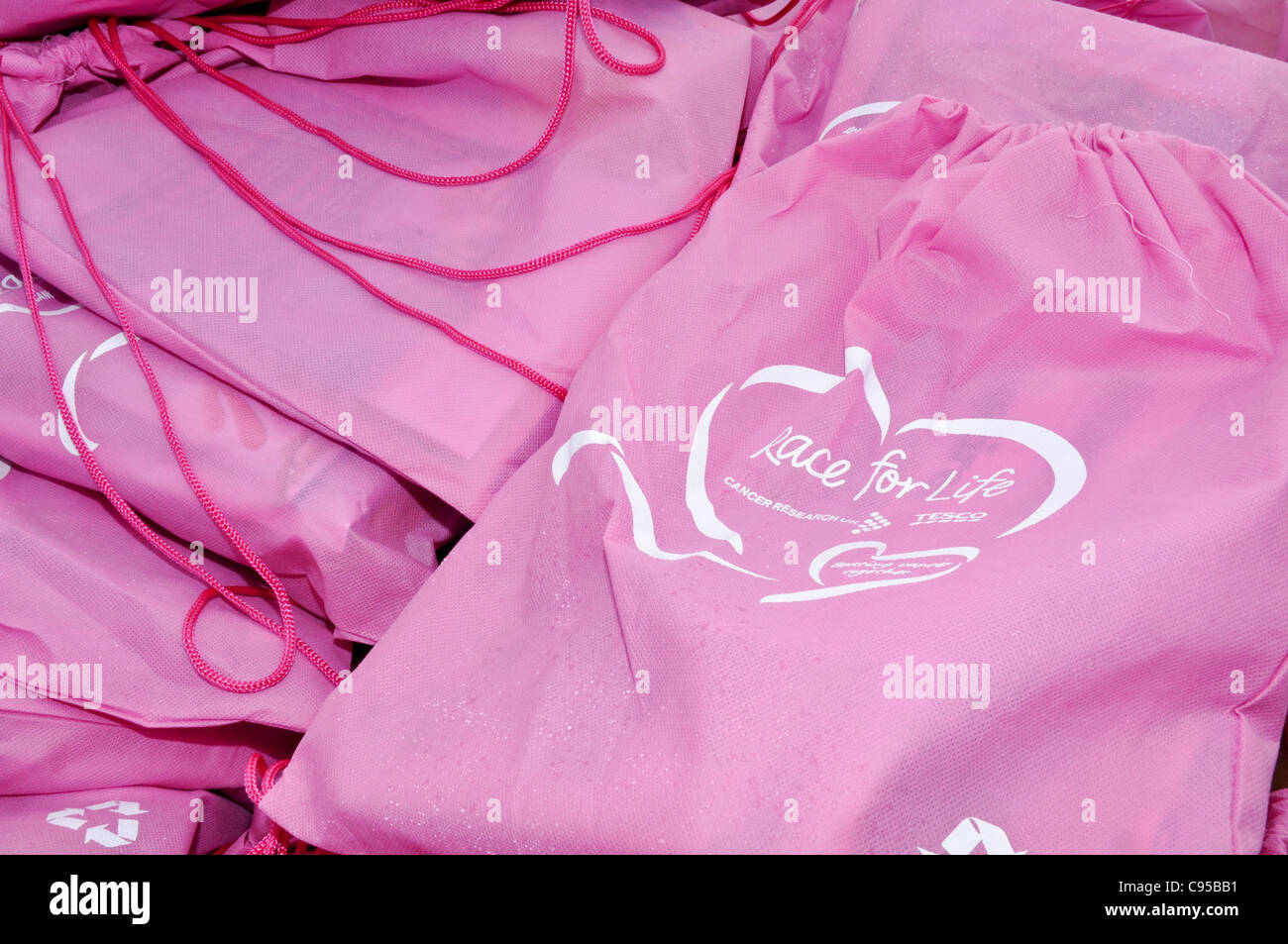 race for life charity bag Stock Photo Alamy