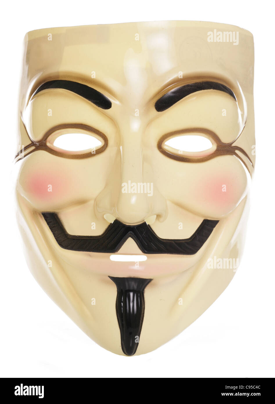 Guy Fawkes mask studio cutout Stock Photo