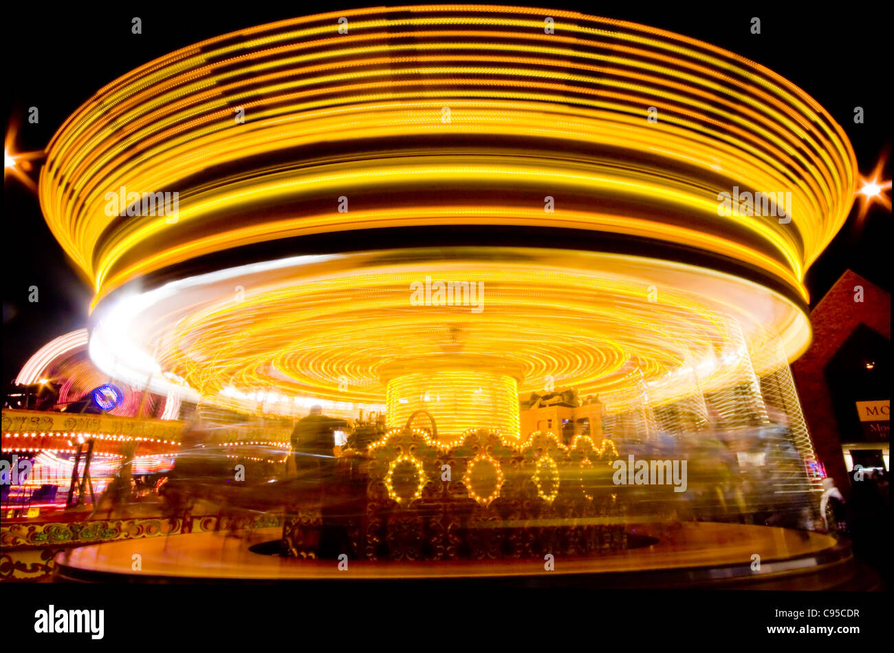 Carousel Ride At The Annual Loughborough Street Fair Stock Photo Alamy
