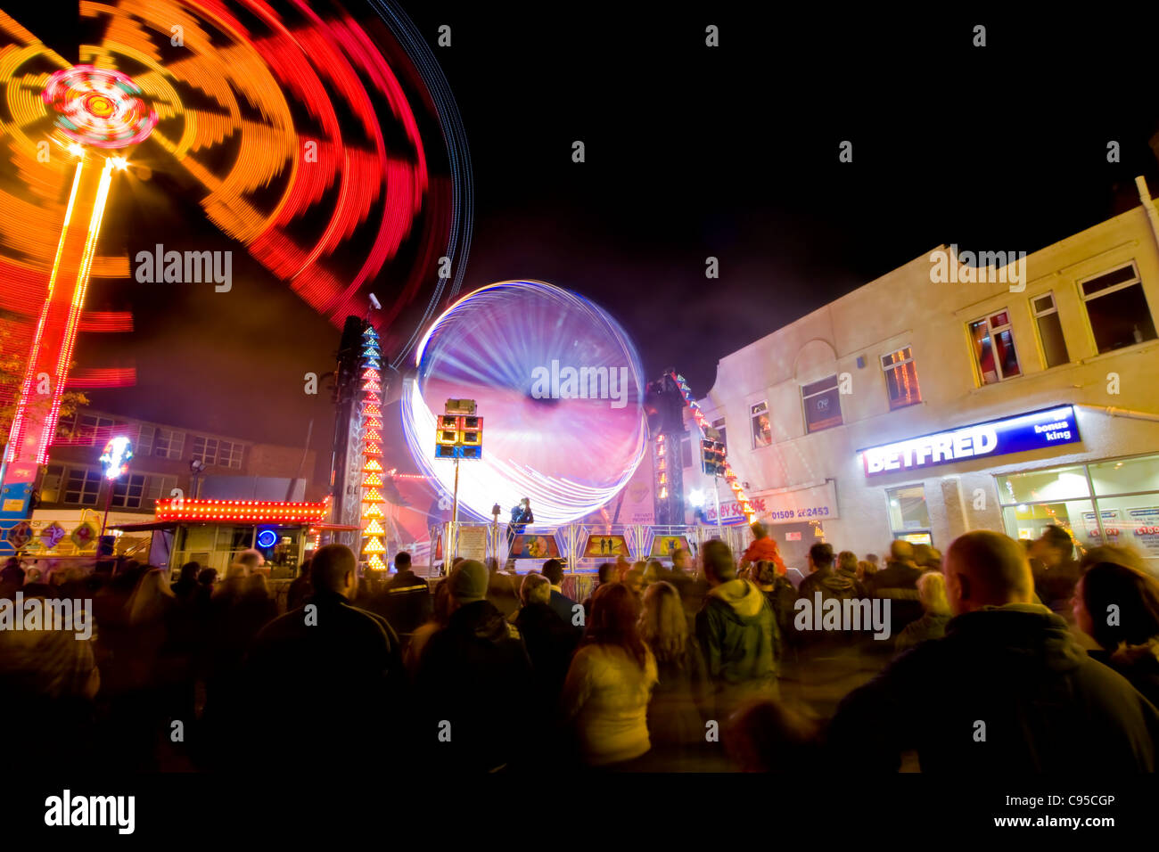 Rides At The Annual Loughborough Street Fair Stock Photo Alamy