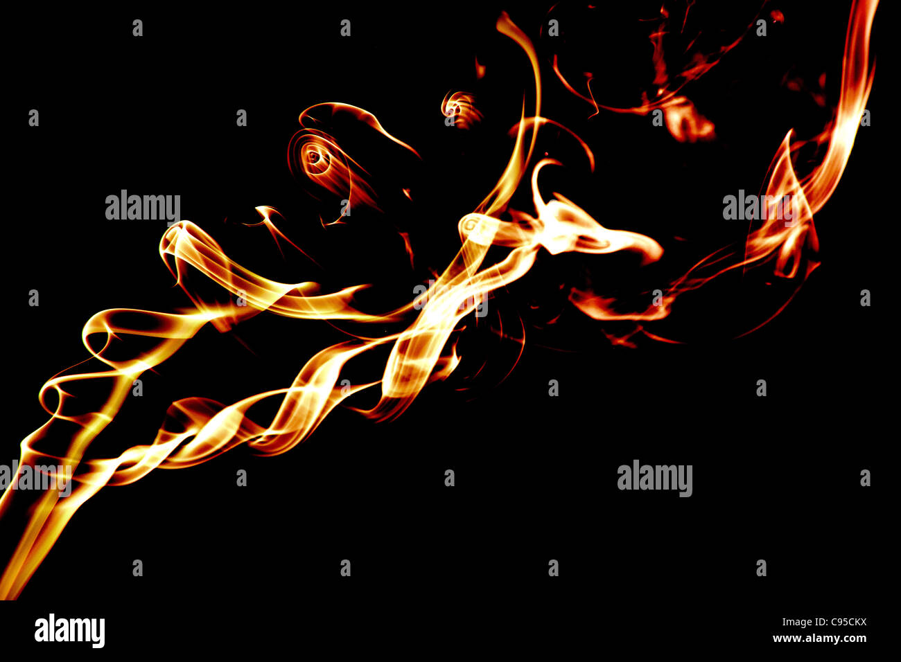 Incense stick smoke trail Stock Photo - Alamy