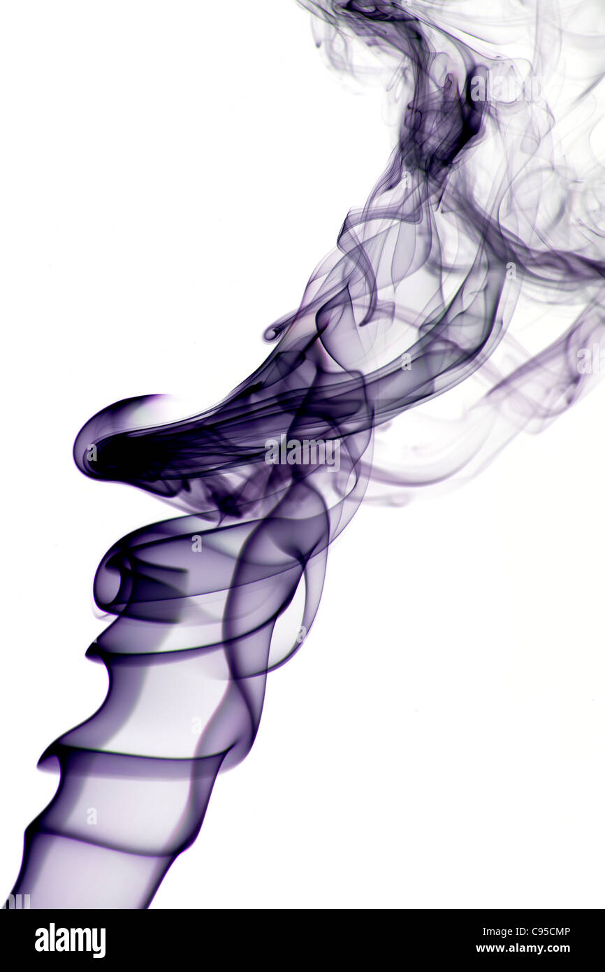 Incense stick smoke trail