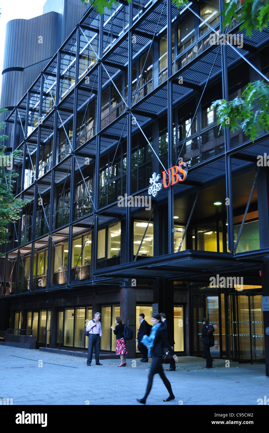 UBS office building, Bishopsgate.  London Stock Photo