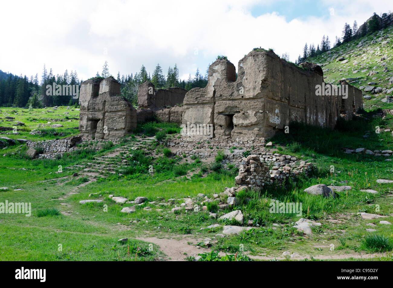 Mandshir (aka Manzshir Manzushir) monastery (khiid), Mongolia Stock ...