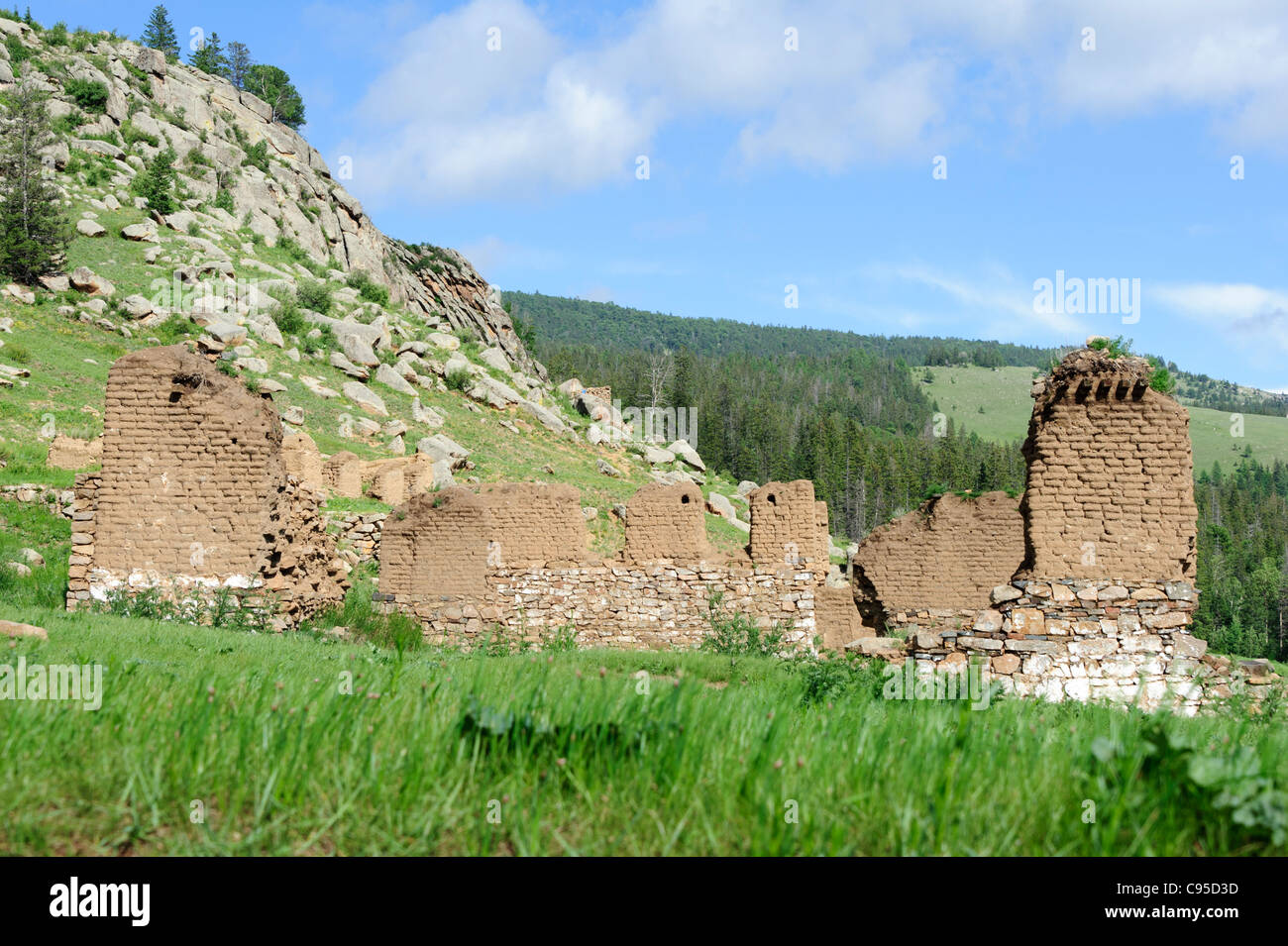 Mandshir (aka Manzshir Manzushir) monastery (khiid), Mongolia Stock ...