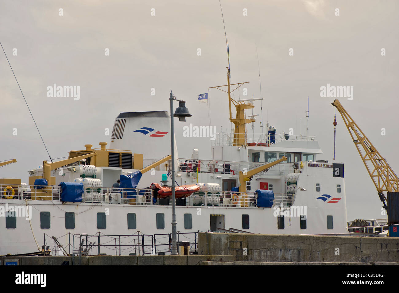 Scillonian iii 3 Docked at St Mary's Isles of Scilly Stock Photo