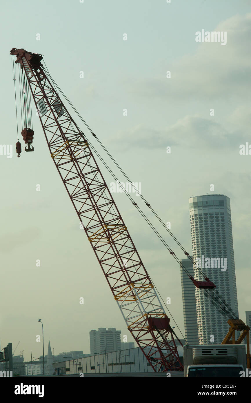 Construction crane, Singapore Stock Photo
