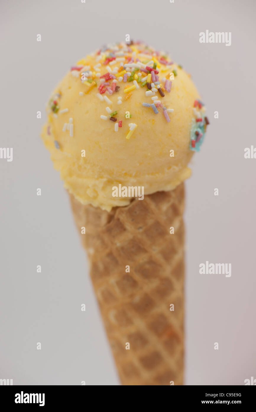 Ice cream cone gelato Stock Photo Alamy