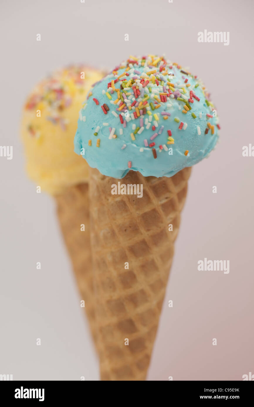 Ice cream cone gelato Stock Photo