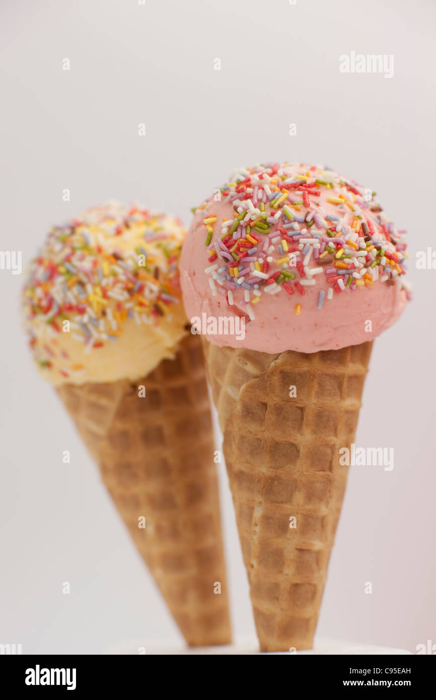 Ice cream cone gelato Stock Photo