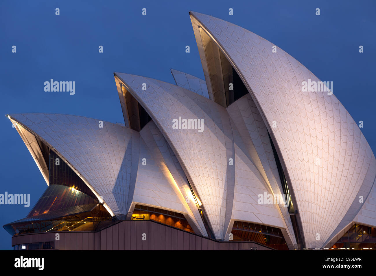 Sydney Opera House at dusk Stock Photo