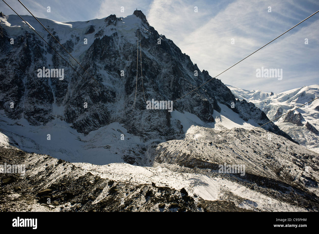 Aiguille du Midi cable car to 3,842 meters. Chamonix, France. 21/09