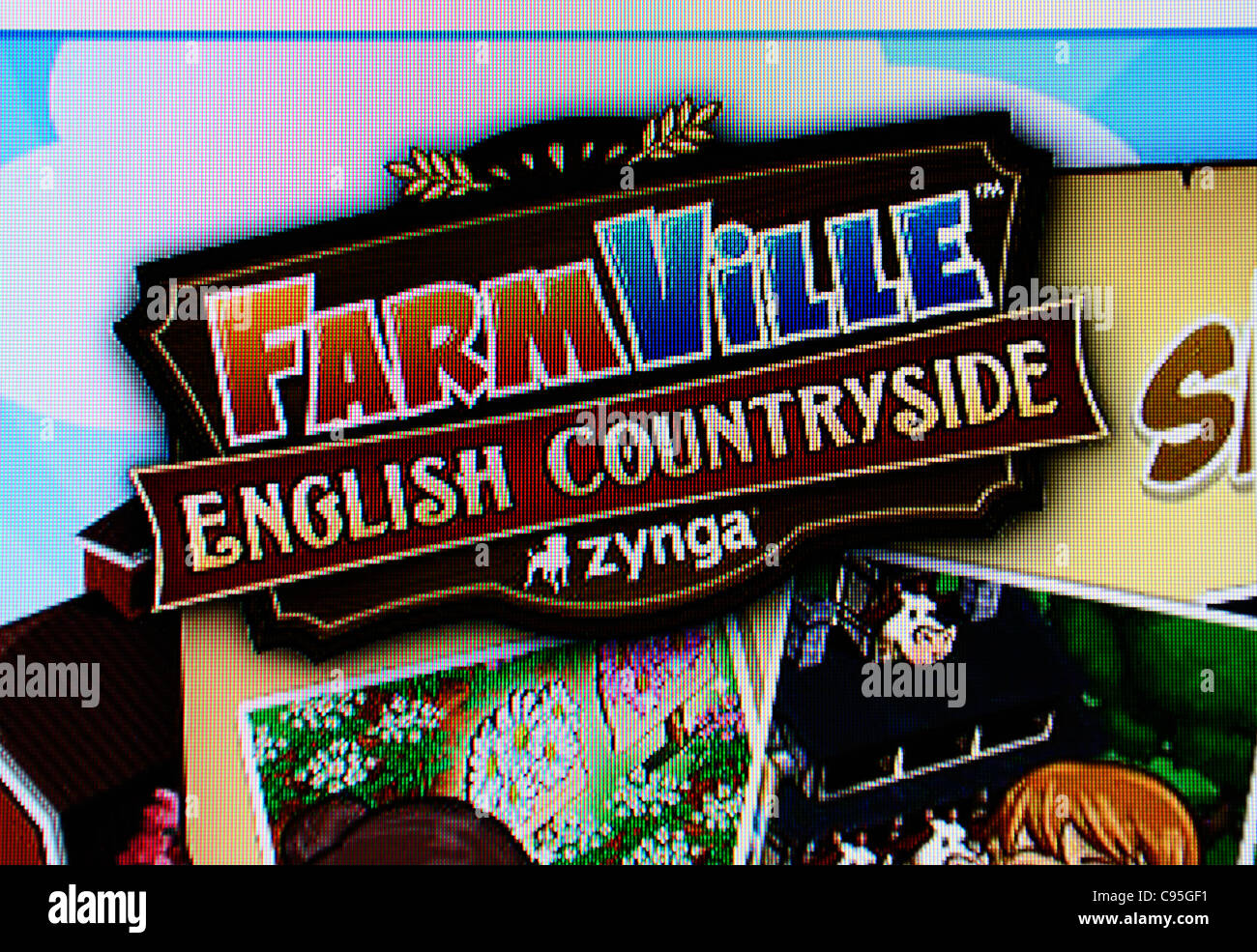 Zynga Farmville online game screen shot Stock Photo Alamy