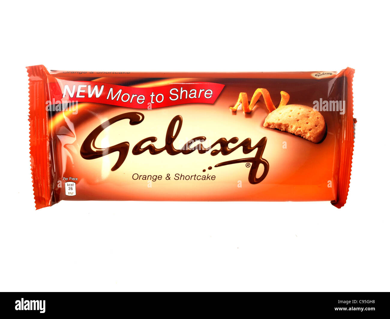 Galaxy Choc Chocolate Bar Confectionery Orange Shortcake Stock Photo