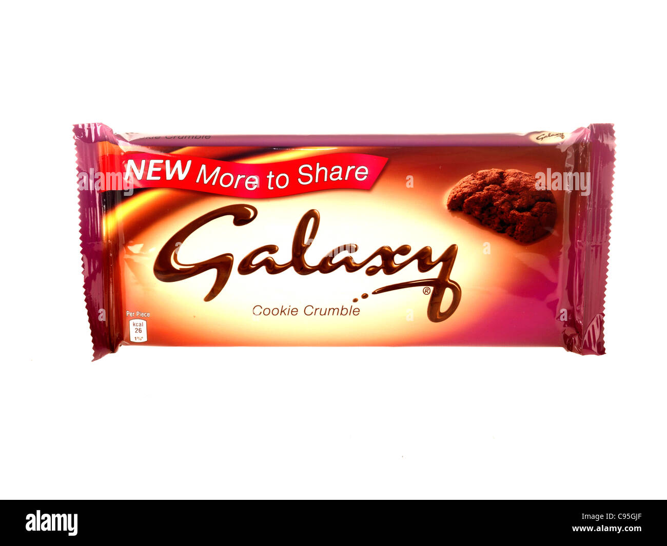 Galaxy Cookie Crumble Chocolate Bar Stock Photo