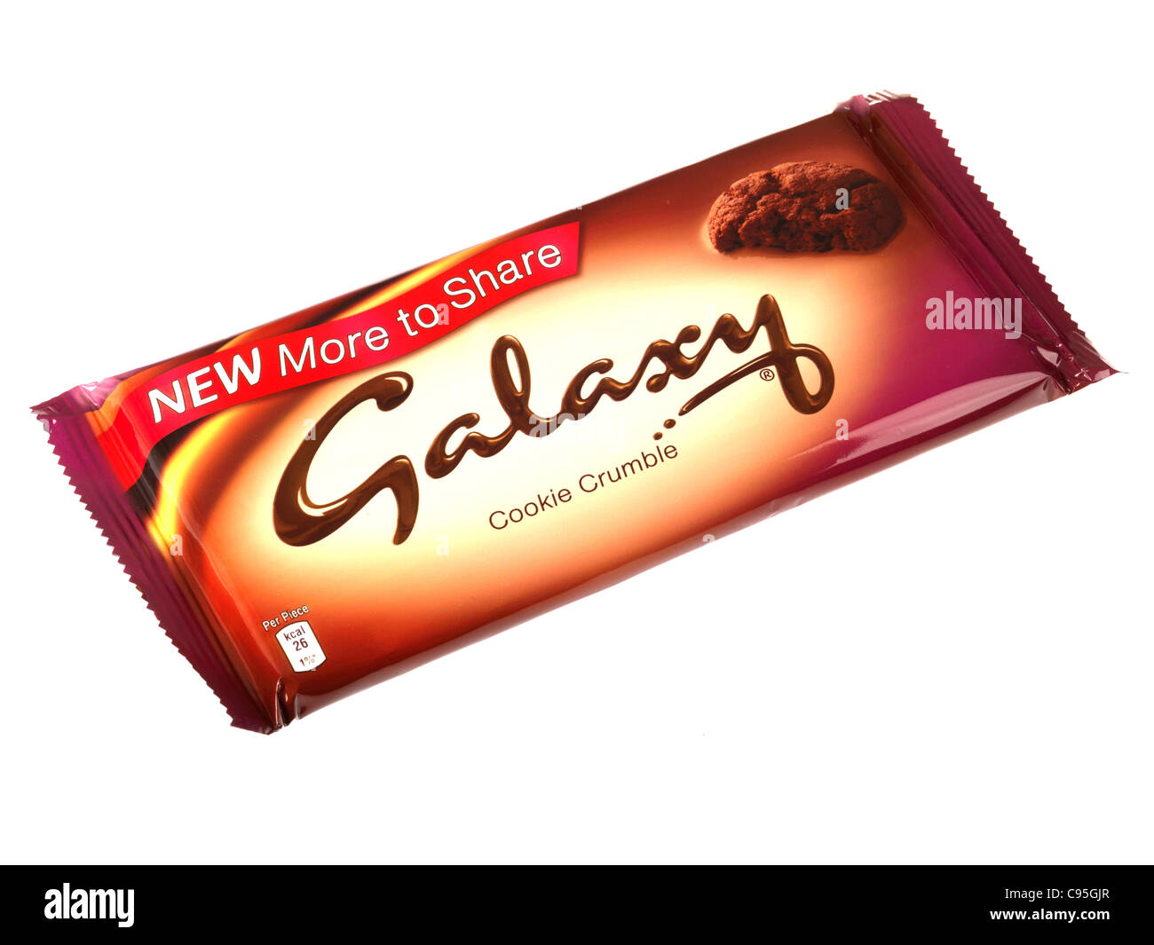 Galaxy Cookie Crumble Chocolate Bar Stock Photo