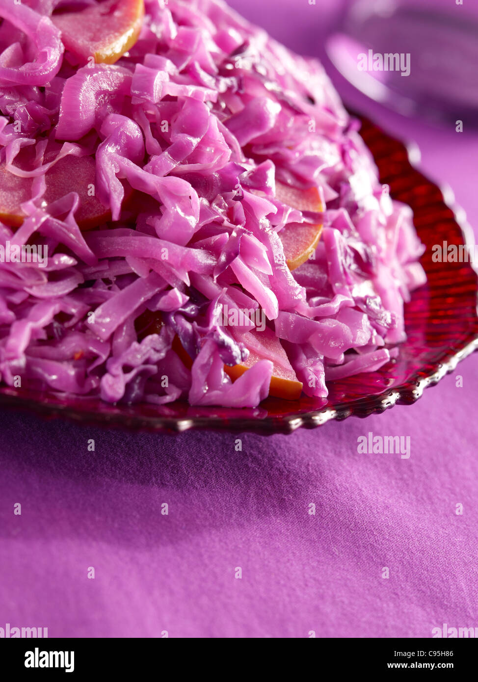 Honey braised red cabbage salad Stock Photo Alamy
