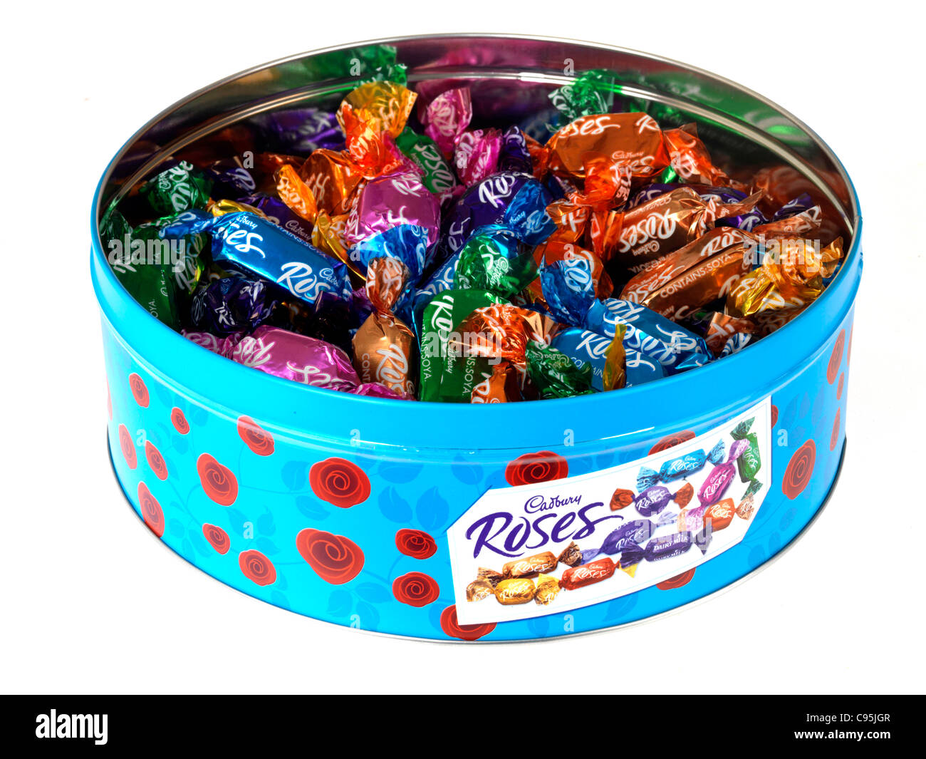 Tin of Roses Chocolates Stock Photo Alamy