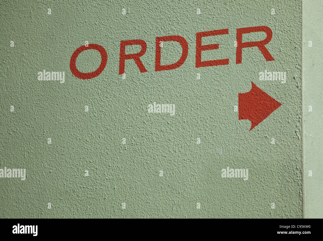Order sign in restaurant hi-res stock photography and images - Alamy