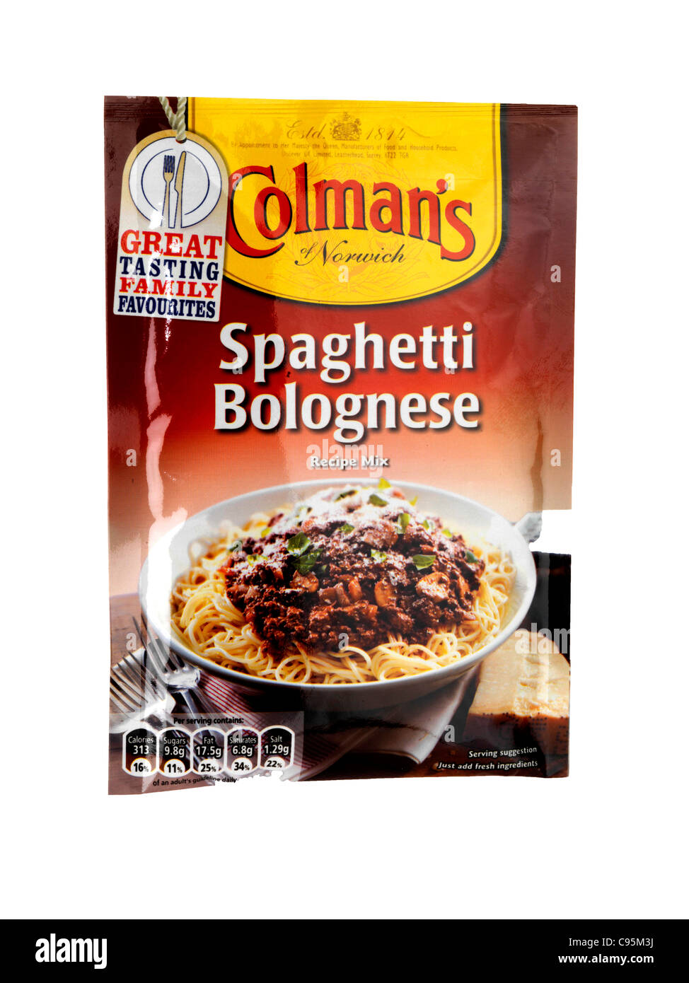 Colemans spaghetti bolognese sauce mix hires stock photography and
