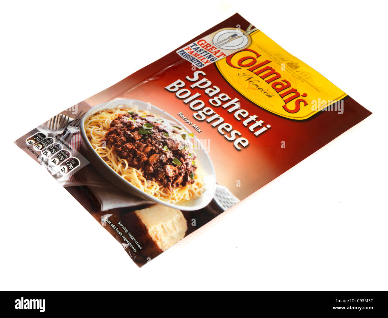 Coleman's Spaghetti Bolognese Sauce Mix Stock Photo Alamy