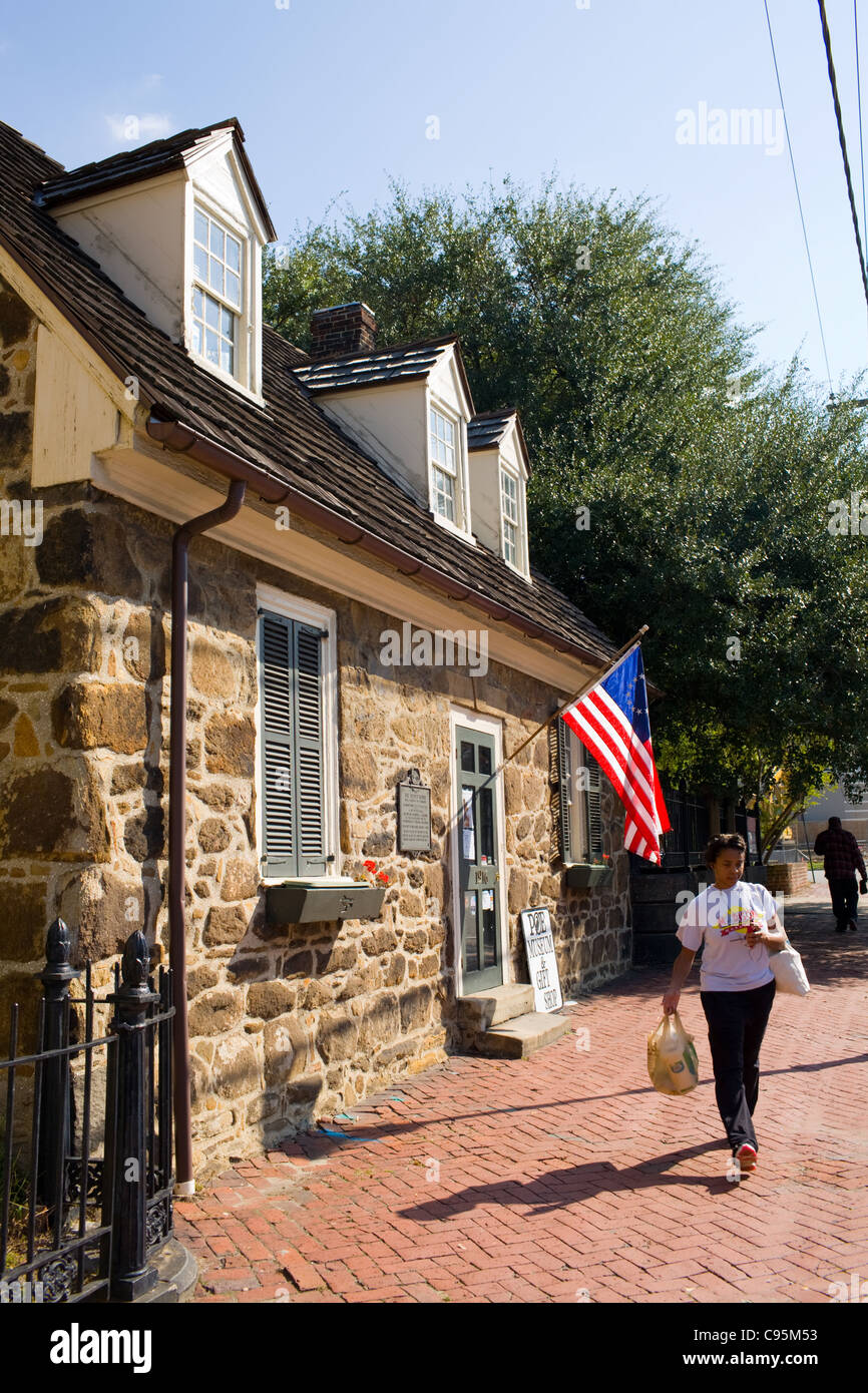 Oldest house in Richmond, Virginia, 1737, Shockoe Bottom, serves as Edgar Allan Poe Museum Stock Photo