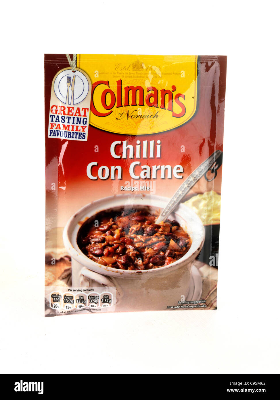Coleman's Chilli Con Carne Sauce Mix Stock Photo Alamy