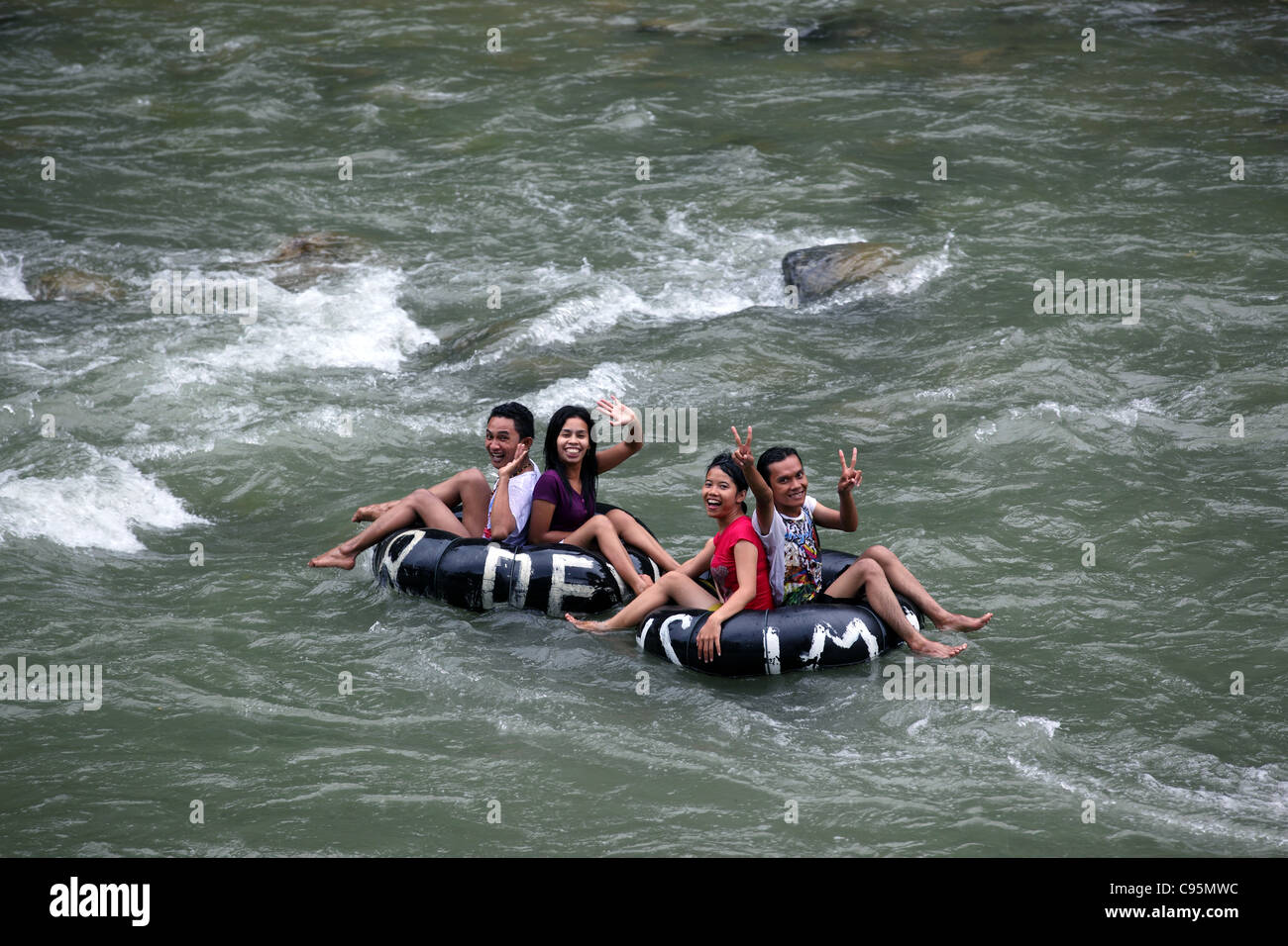 River tubing rapids hi-res stock photography and images - Alamy