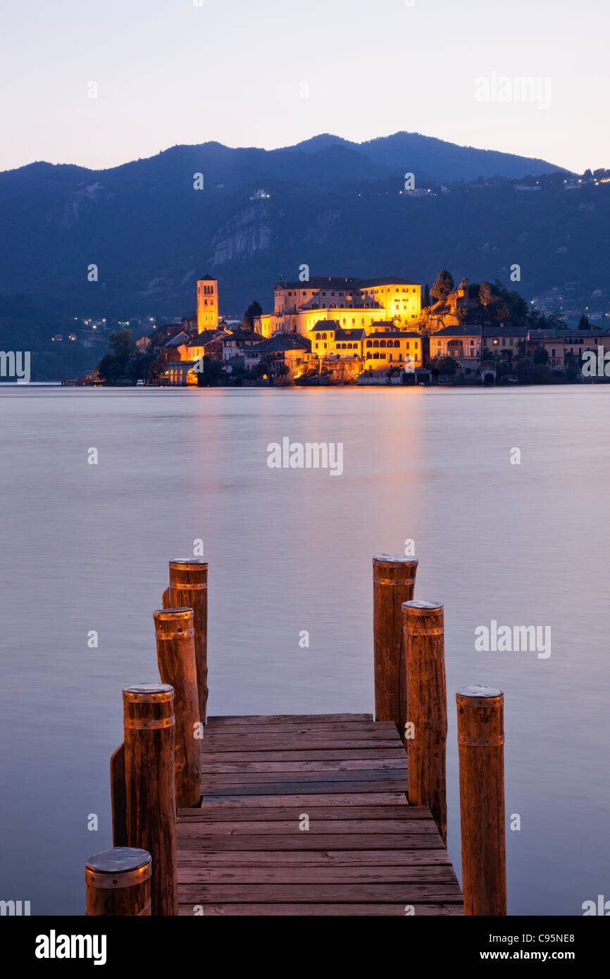Italy, Piedmont, Lake Orta, San Giulio Island Stock Photo