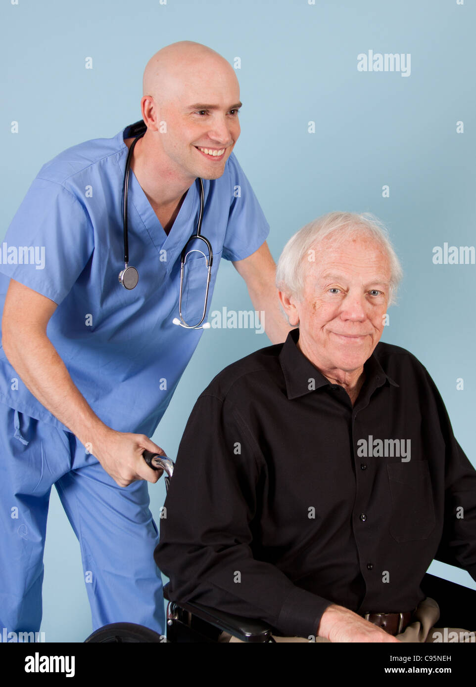 Elderly home worker care health hi-res stock photography and images - Alamy