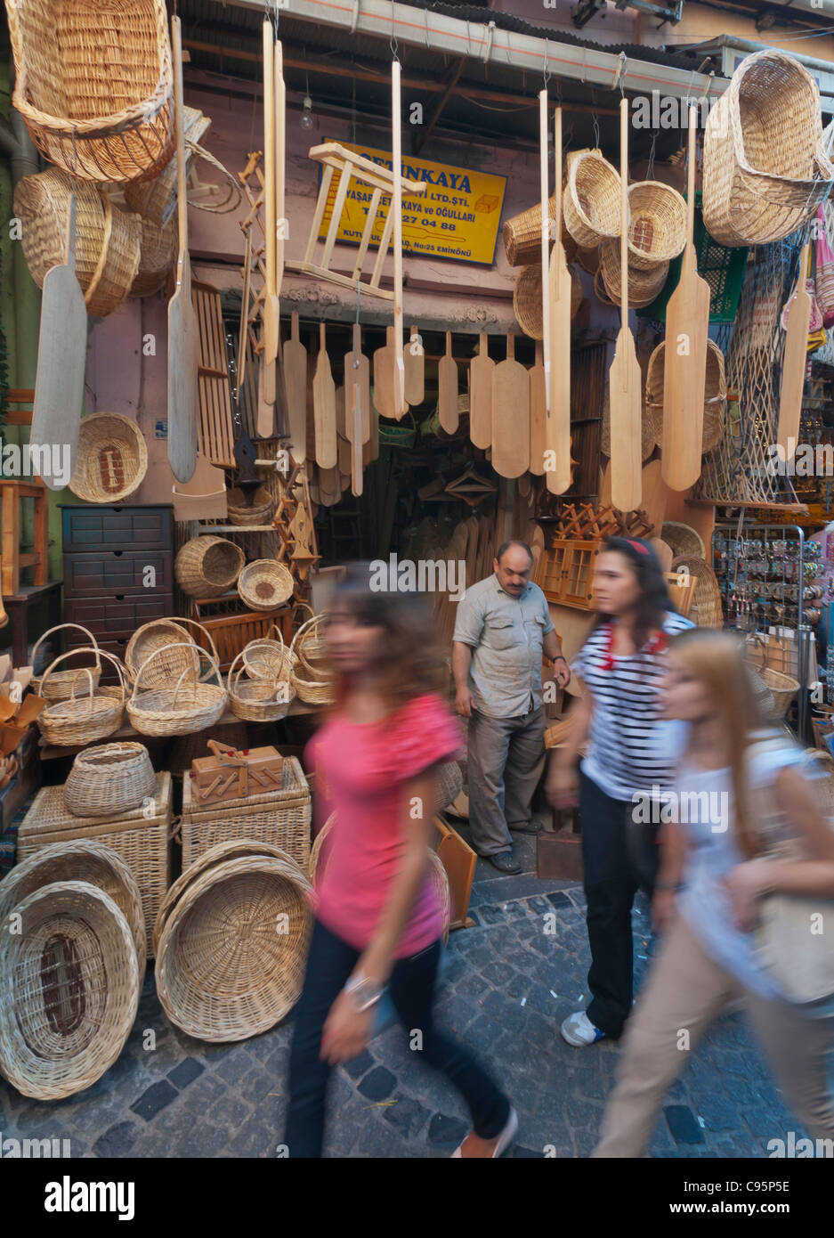 Strawmat Weavers Market,istanbul,Turkey Stock Photo