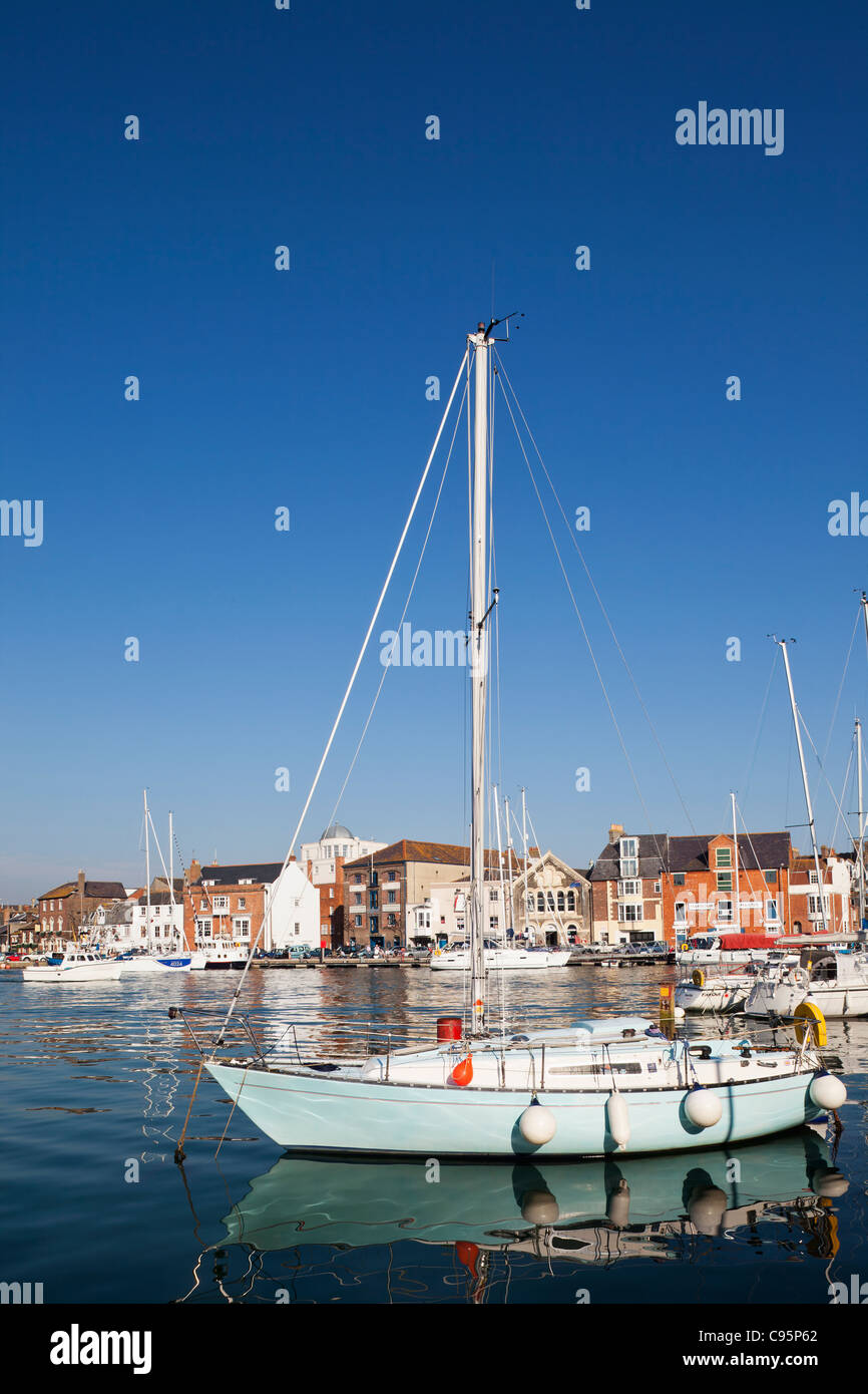 England, Dorset, Weymouth, Waterfront Skyline Stock Photo Alamy