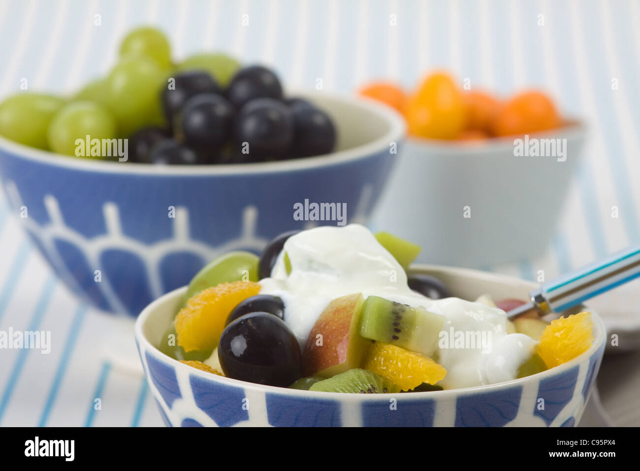 Fruit salad with different fruits Stock Photo