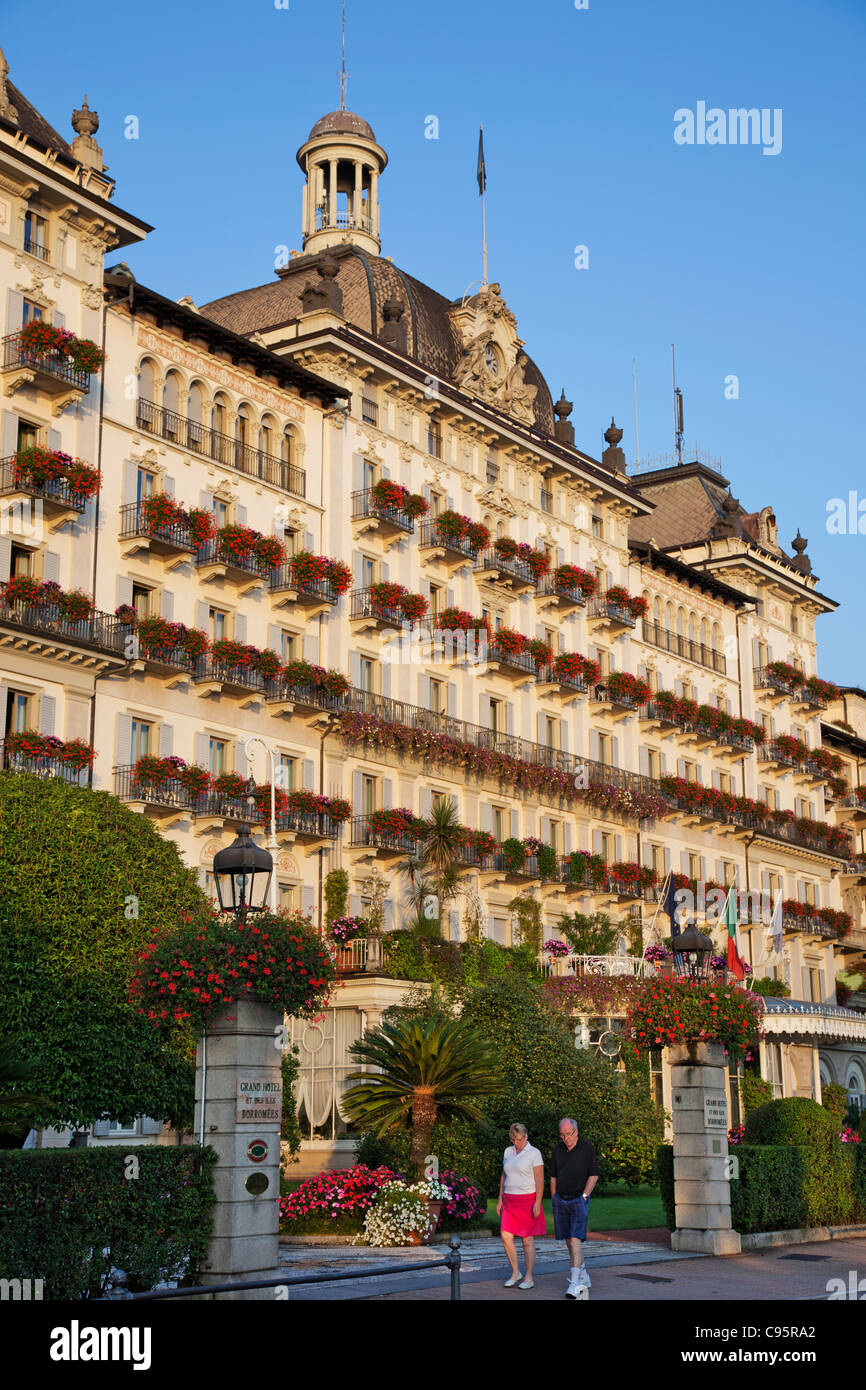 Italy, Piedmont, Lake Maggiore, Stresa, Grand Hotel des Iles Borromees Stock Photo