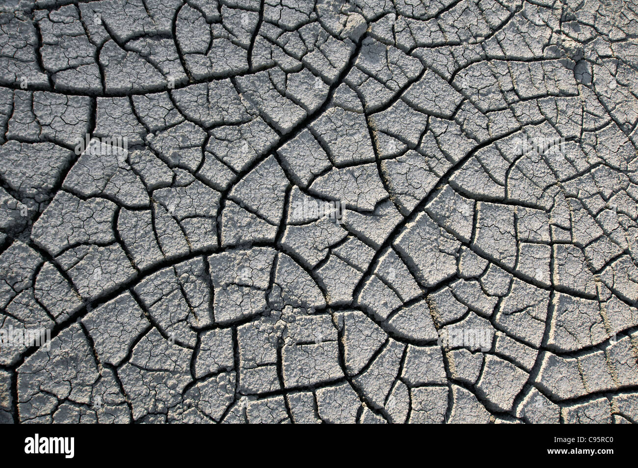 Close up of texture of dry, cracked dry earth. Stock Photo