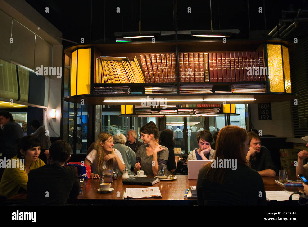Interior of the Jounal Cafe on Flinders Lane in Melbourne, Victoria