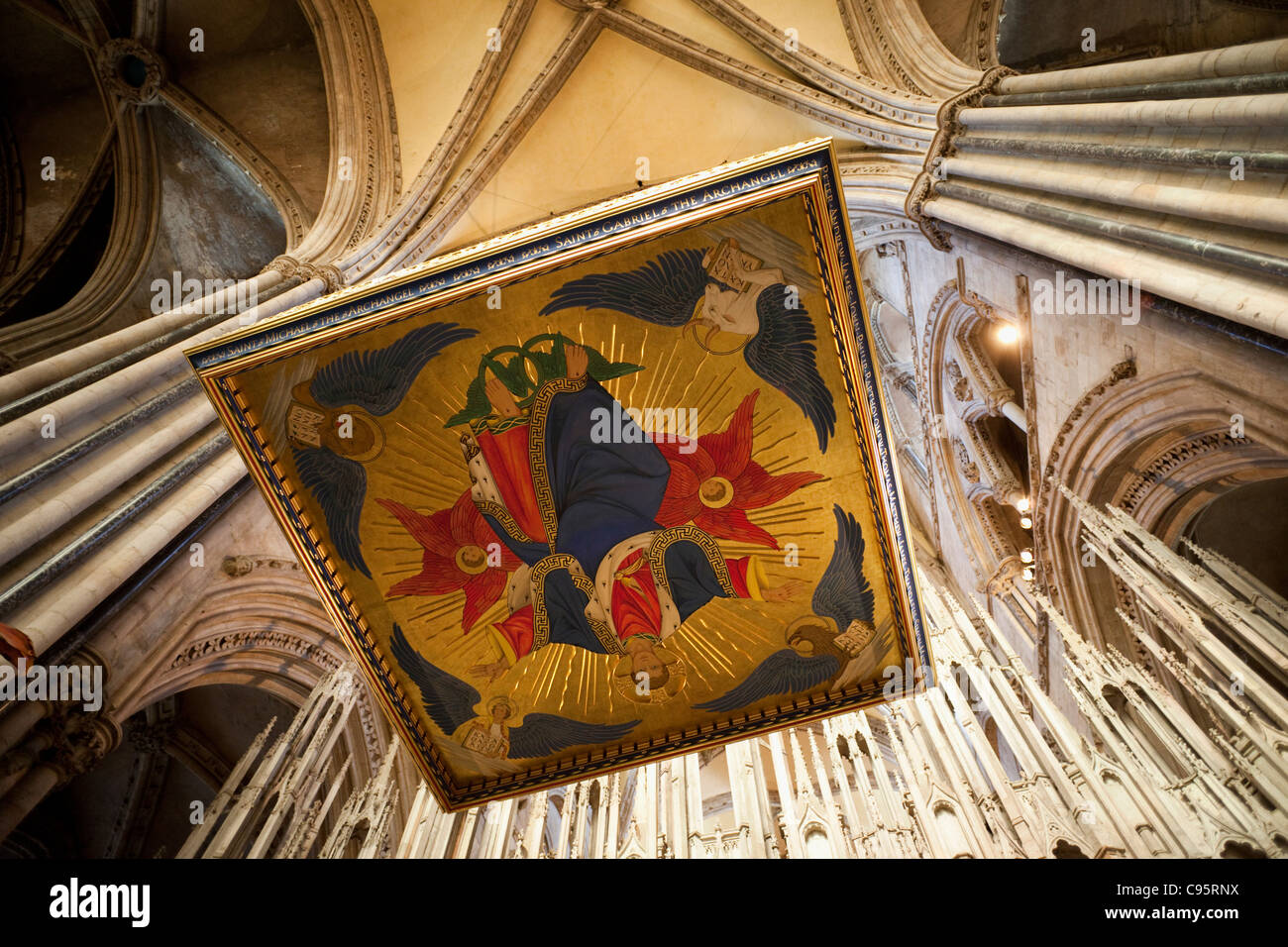 England, Durham, Durham Cathedral, St.Cuthbert's Shrine Stock Photo Alamy
