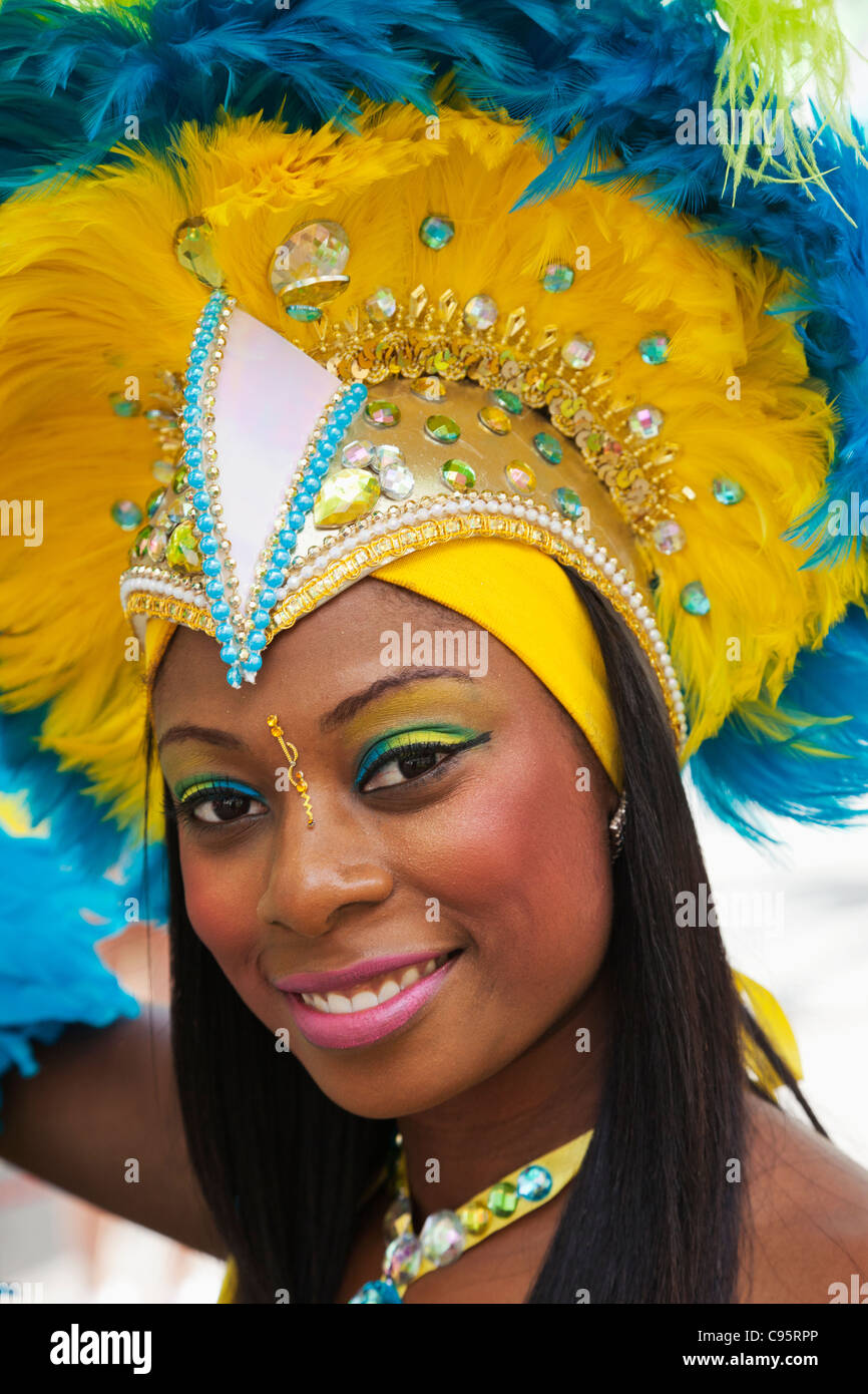 England, London, Notting Hill Carnival, Dancer Stock Photo - Alamy