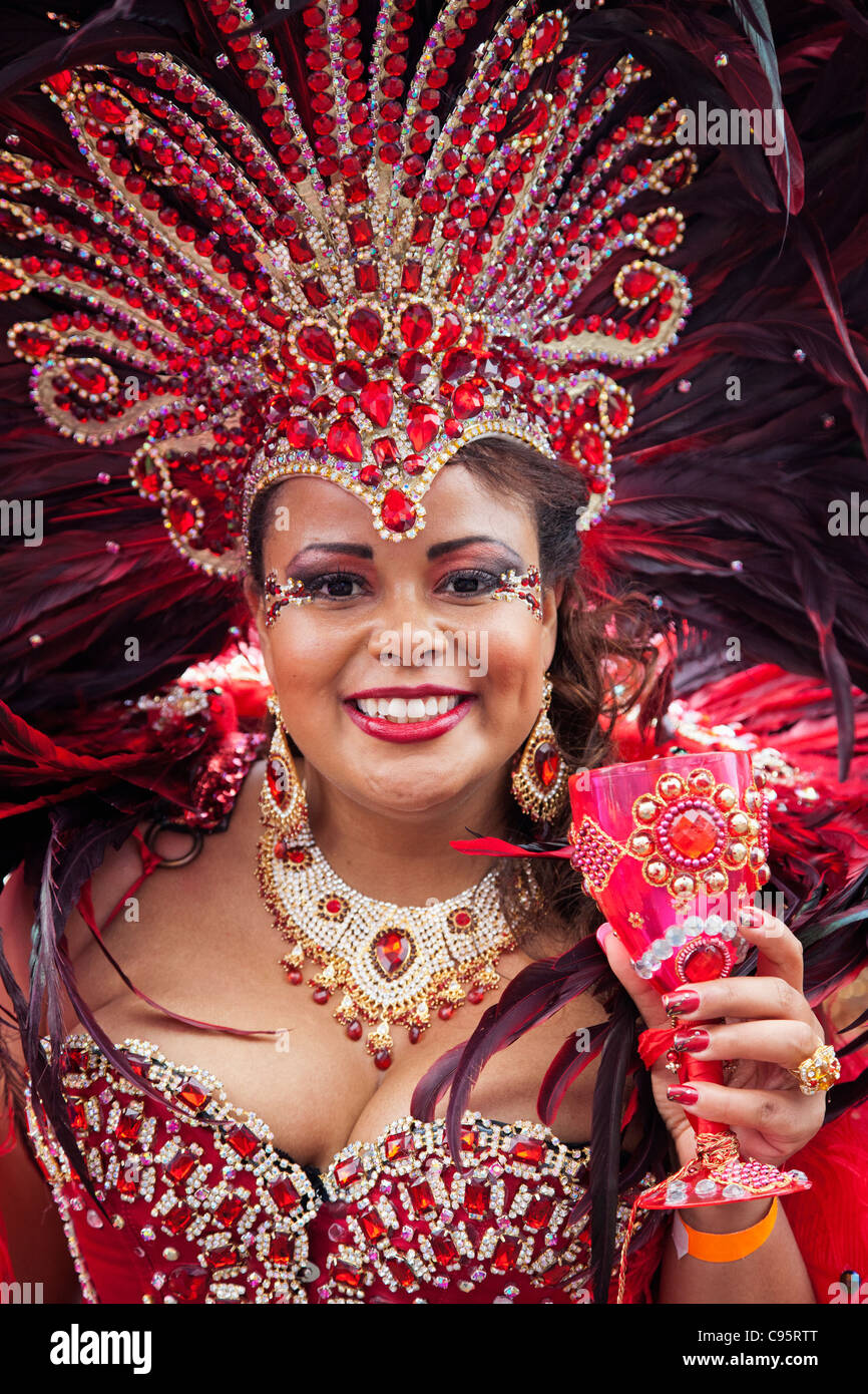 England, London, Notting Hill Carnival, Dancer Stock Photo - Alamy