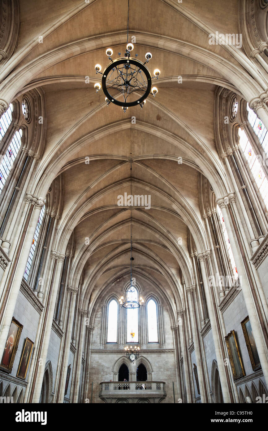 England, London, The Royal Courts of Justice, The Main Hall Stock Photo