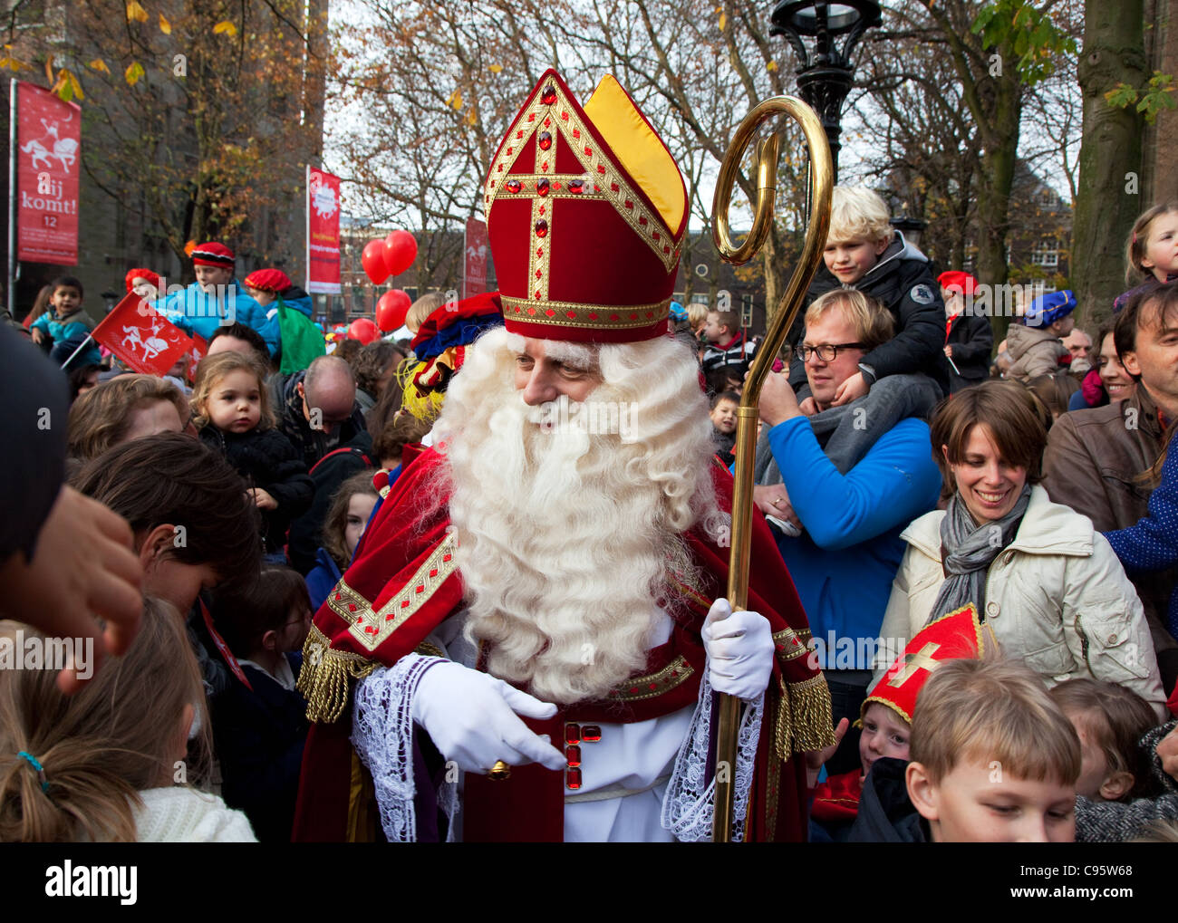 Sinterklaas (Saint Nicholas ) arrives in Utrecht, the Netherlands to celebrate birthday on December 5th Stock Photo - Alamy