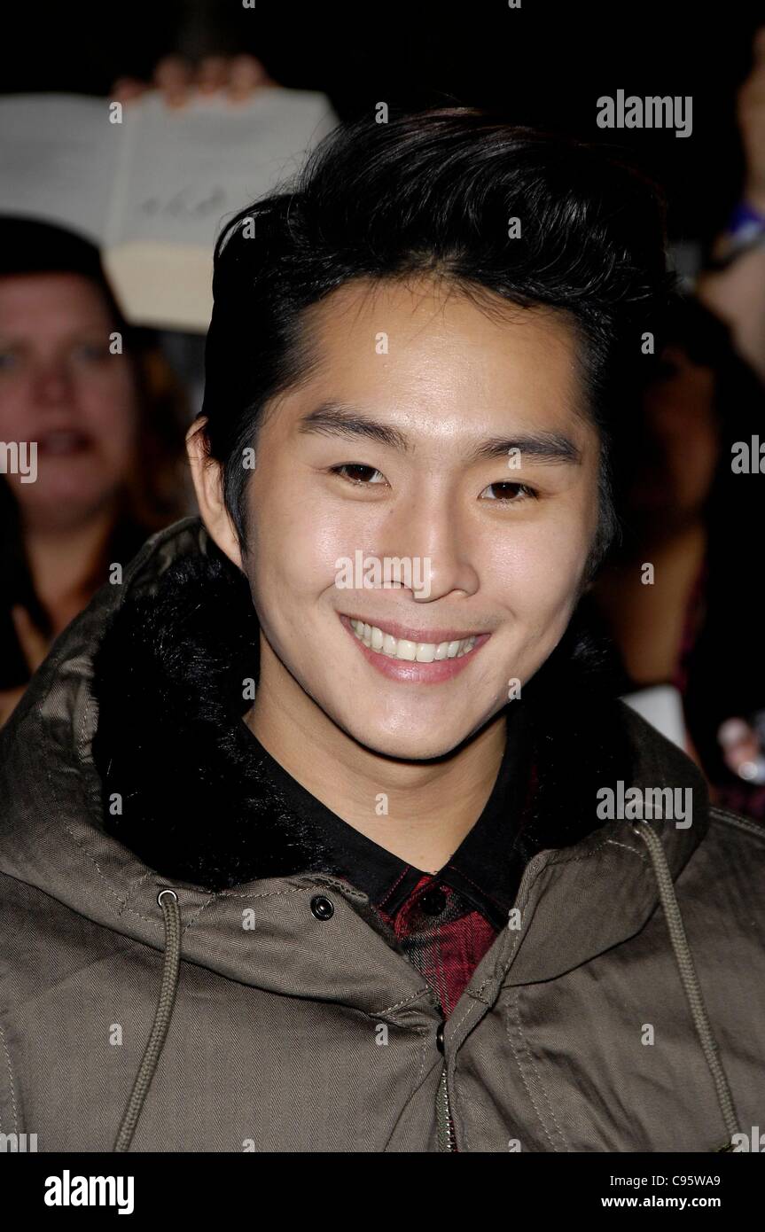 Justin Chon at arrivals for The Twilight Saga: Breaking Dawn - Part 1 Premiere, Nokia Theatre at L.A. LIVE, Los Angeles, CA November 14, 2011. Photo By: Michael Germana/Everett Collection Stock Photo