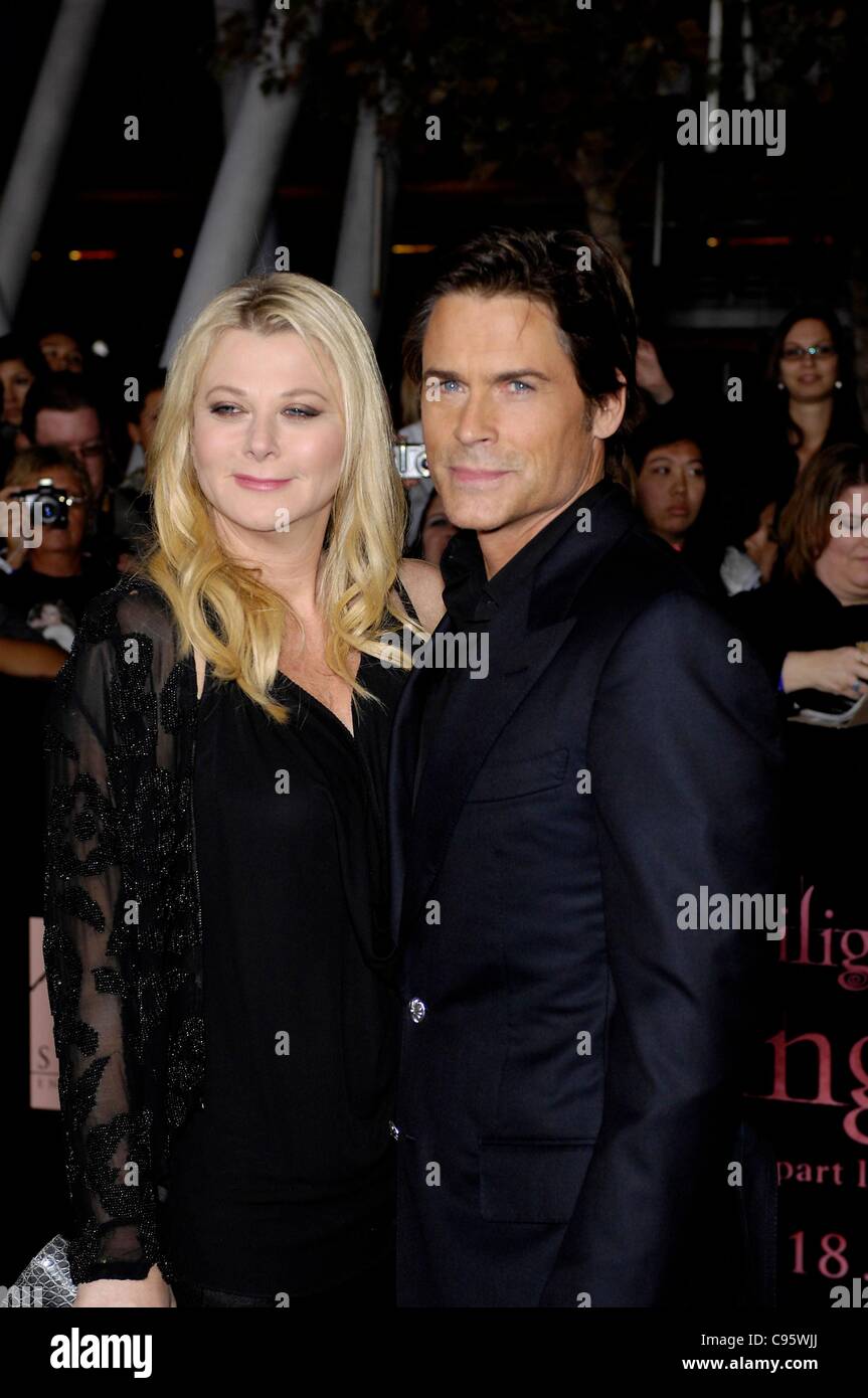 Sheryl Berkoff, Rob Lowe at arrivals for The Twilight Saga: Breaking Dawn - Part 1 Premiere, Nokia Theatre at L.A. LIVE, Los Angeles, CA November 14, 2011. Photo By: Michael Germana/Everett Collection Stock Photo