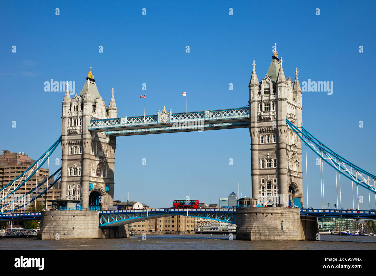 England, London, Tower Bridge and River Thames Stock Photo