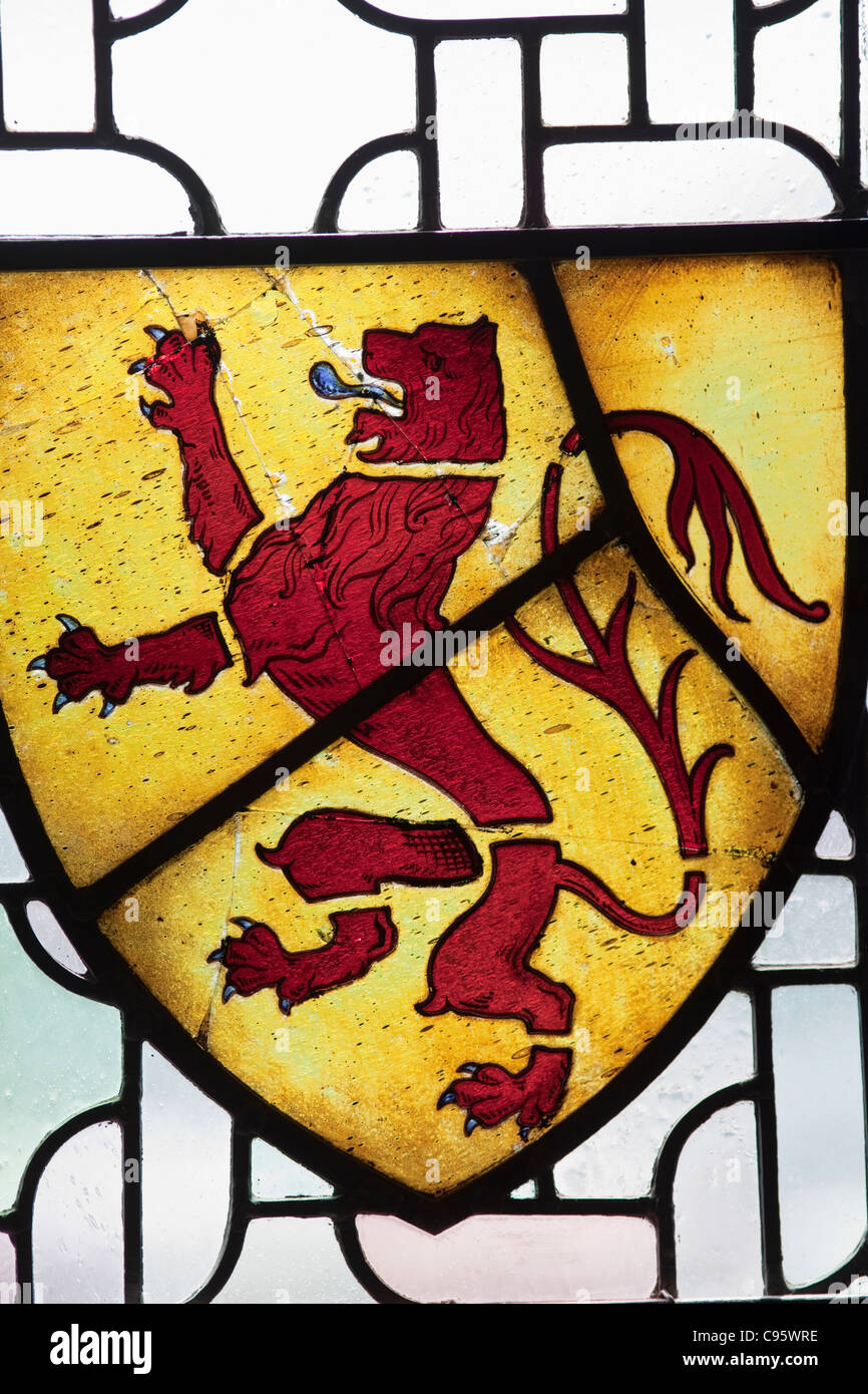 Scotland, Edinburgh, Edinburgh Castle, The Great Hall, Stained Glass