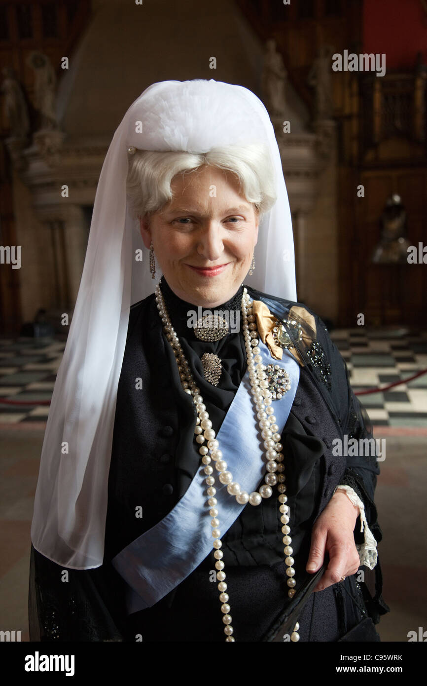 Scotland, Edinburgh, Edinburgh Castle, The Great Hall, Lady Dressed as