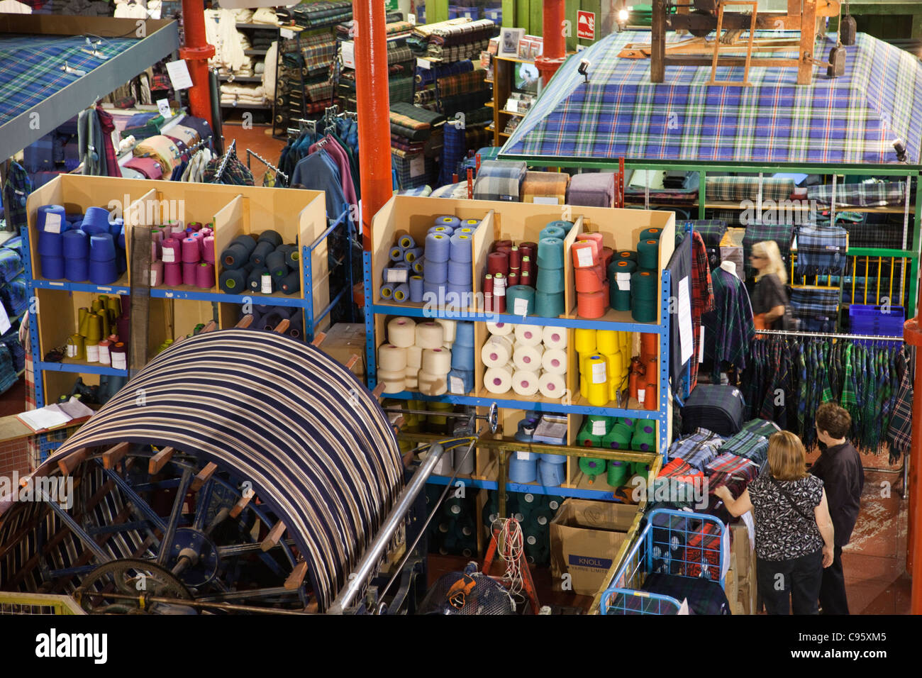 Scotland, Edinburgh, Exhibit in the Tartan Weaving Mill Stock Photo Alamy
