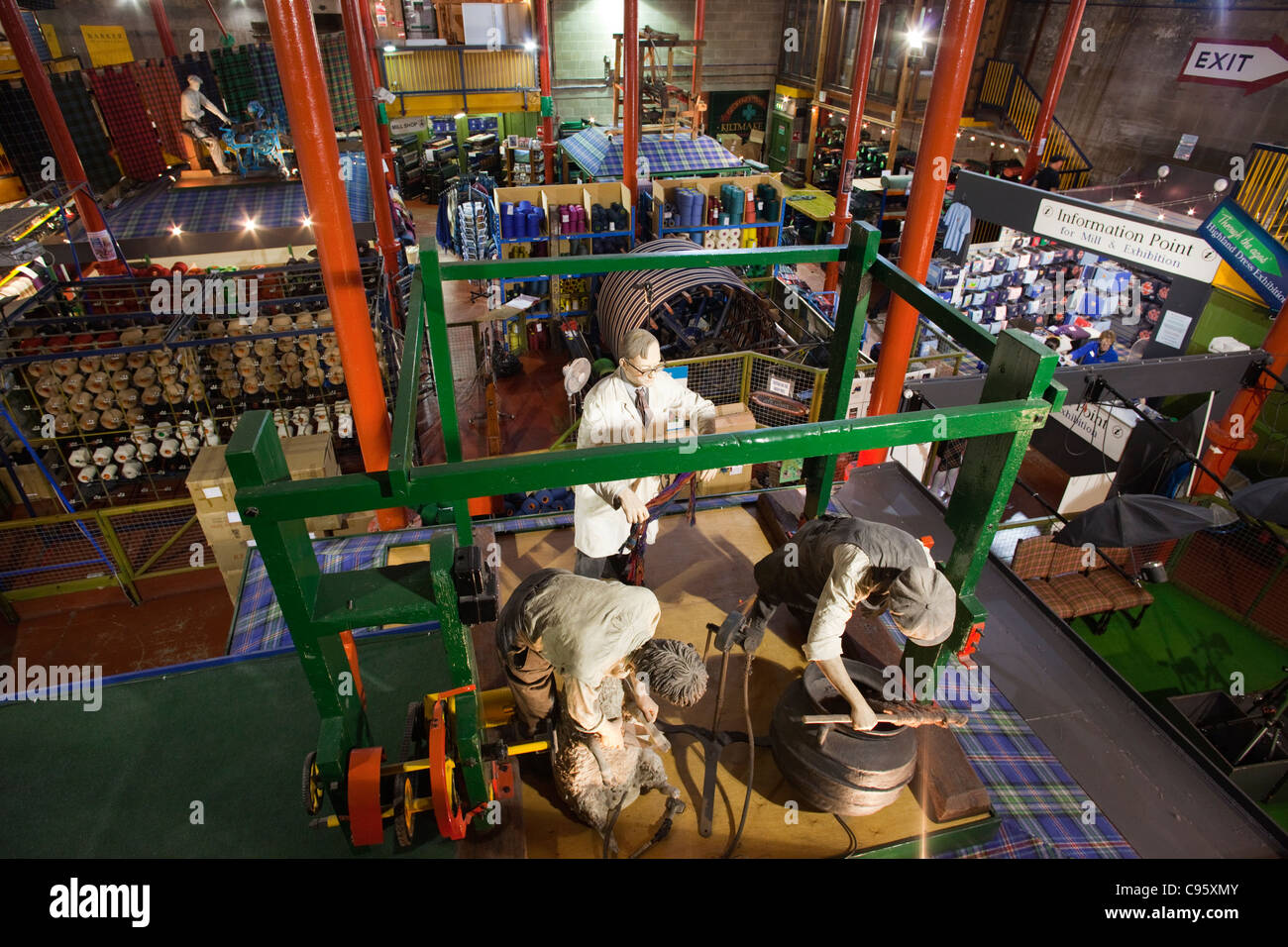 Scotland, Edinburgh, Exhibit in the Tartan Weaving Mill Stock Photo Alamy