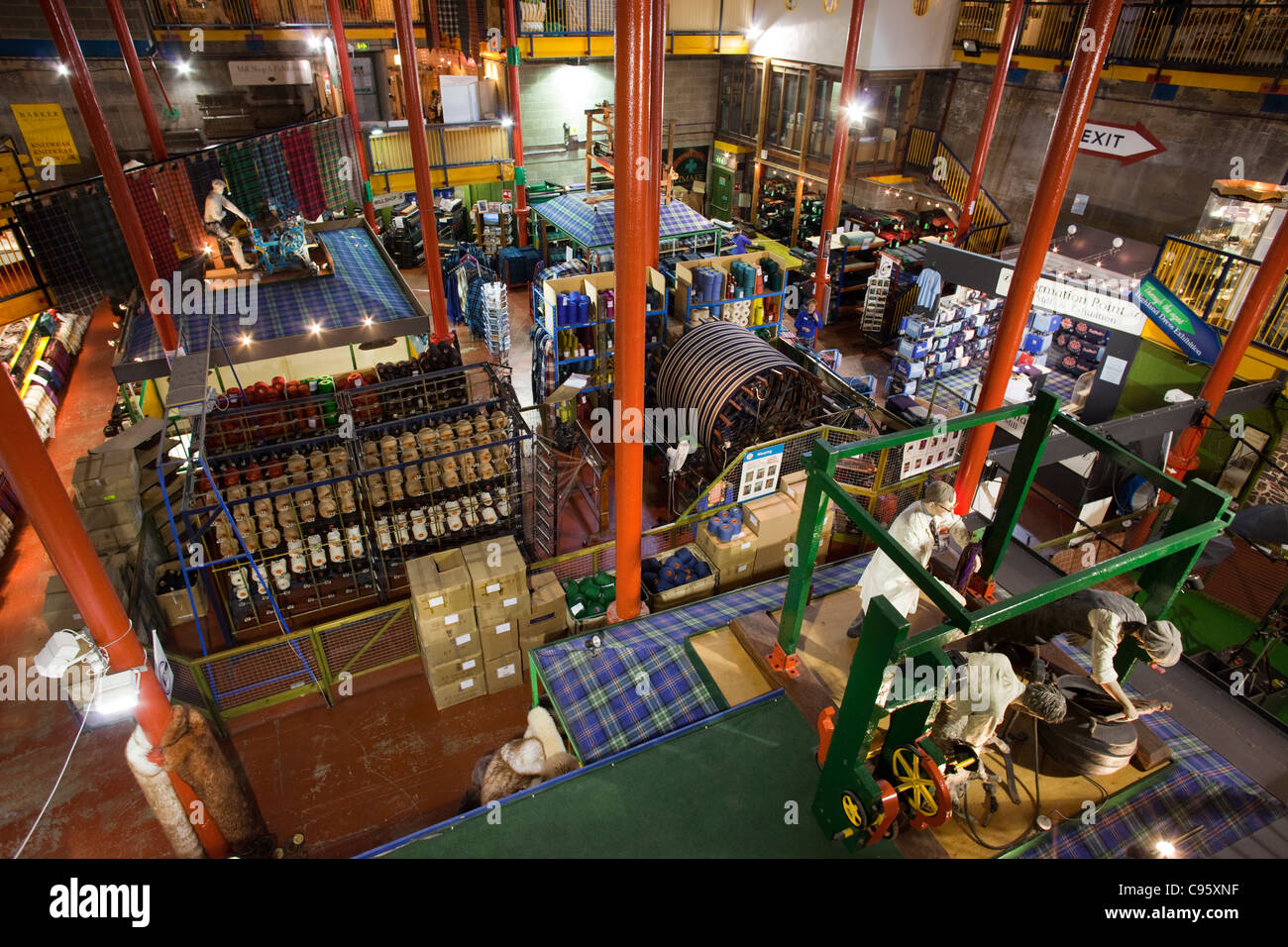 Scotland, Edinburgh, Exhibit in the Tartan Weaving Mill Stock Photo - Alamy